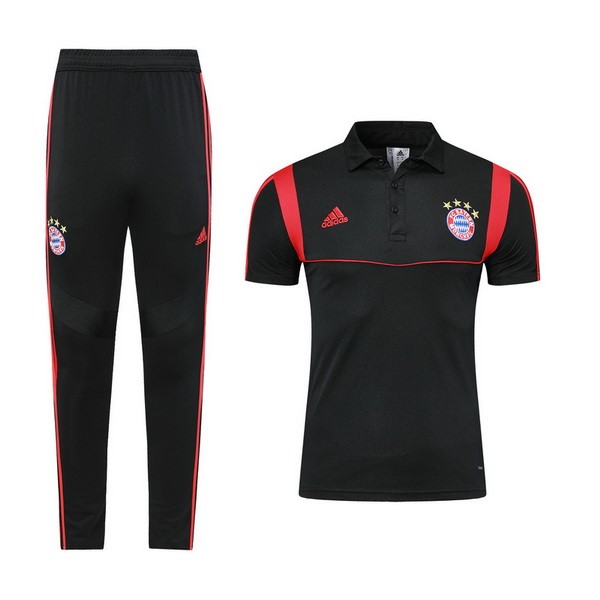 Polo Conjunto Completo Bayern Munich 2019-2020 Negro Rojo